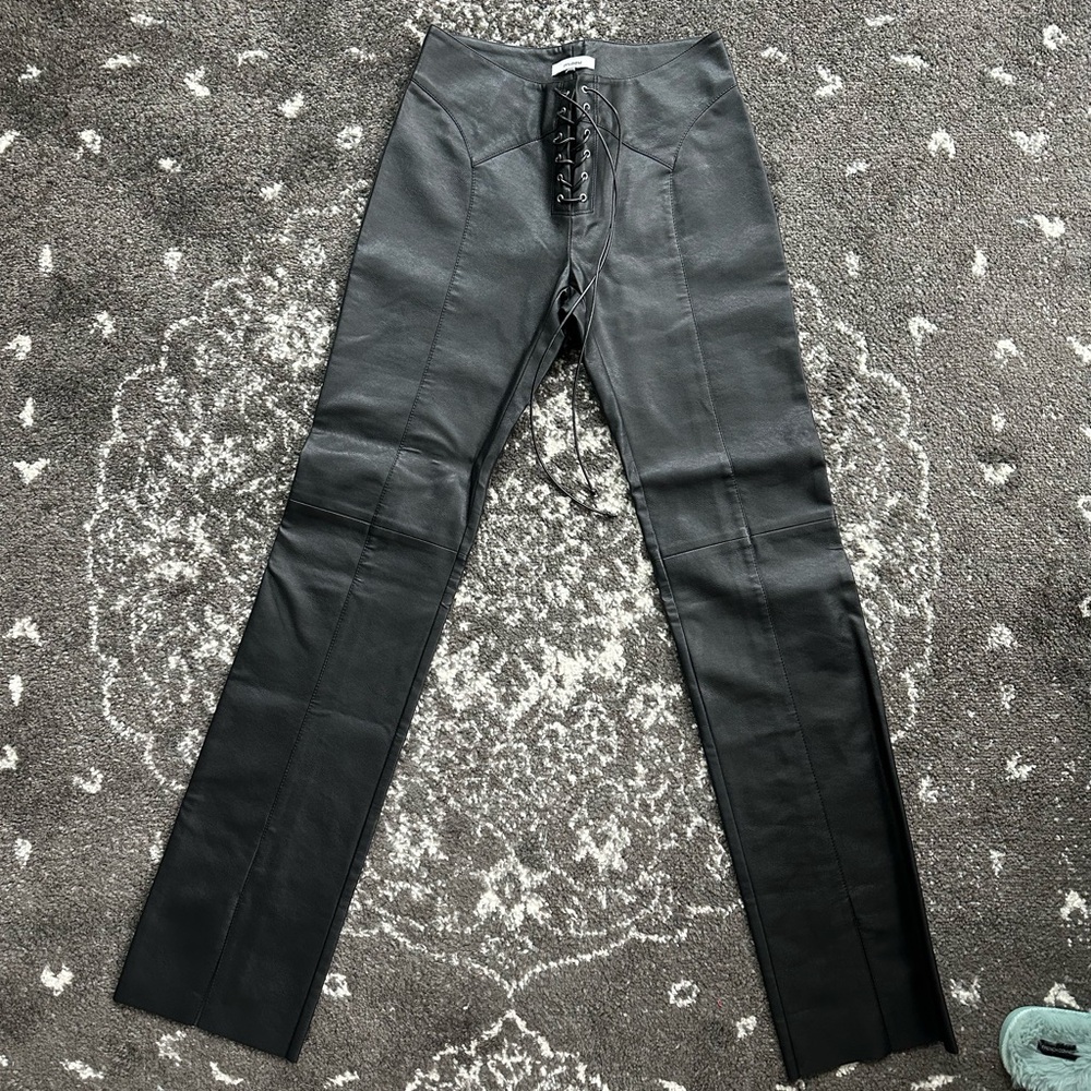 Miaou Black Lace-Up Women’s Pants